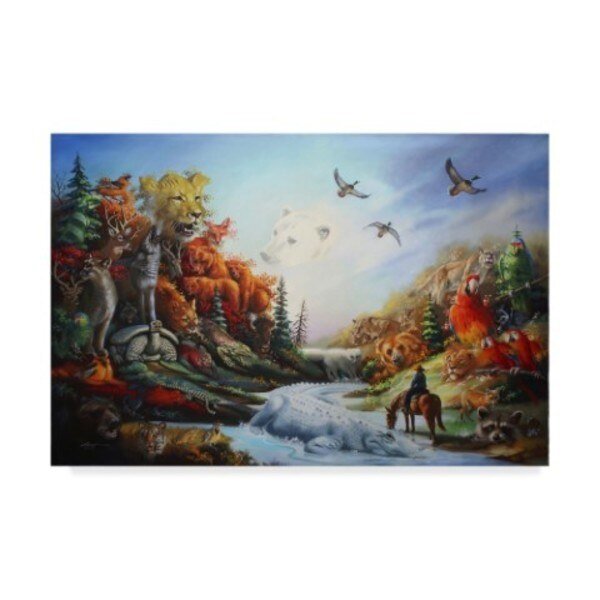 D. Rusty Rust 'Welcome Home' Canvas Art, 12x19, Trademark Fine Art, Mfr#: ALI25912-C1219GG